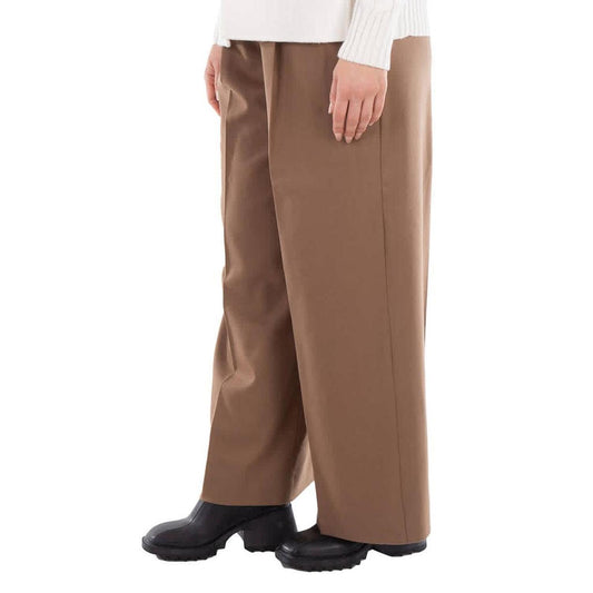 Carmen Flannel Wide-Leg Trousers, Brand Size 40 ( US Size 6 )