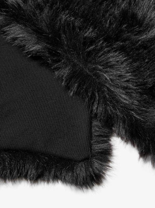 Faux Fur and Wool Scarf