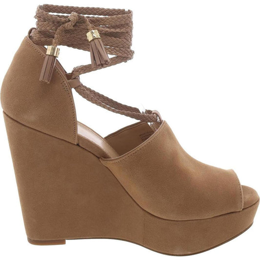 Womens Slip On Lace Up Ankle Strap