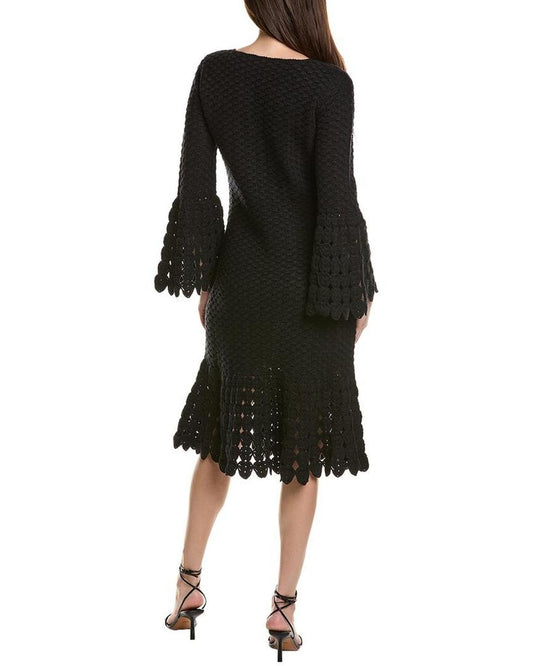 Crochet Cashmere-Blend Sweaterdress