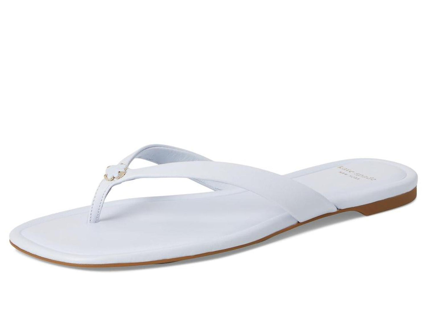 Spade Flower Smooth Leather Flip Flop