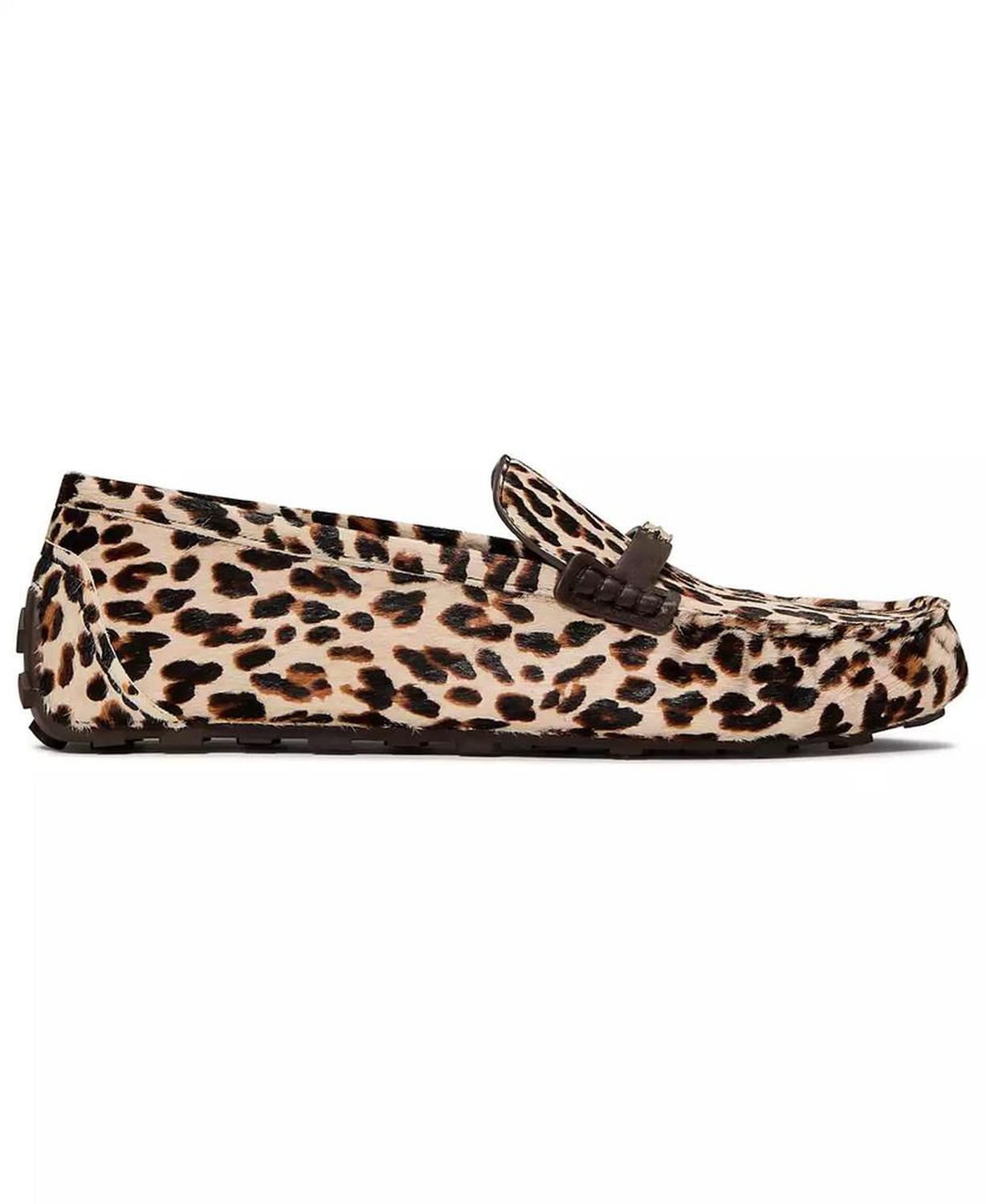 Women's Flower Stud Round Toe Moccasin Loafers