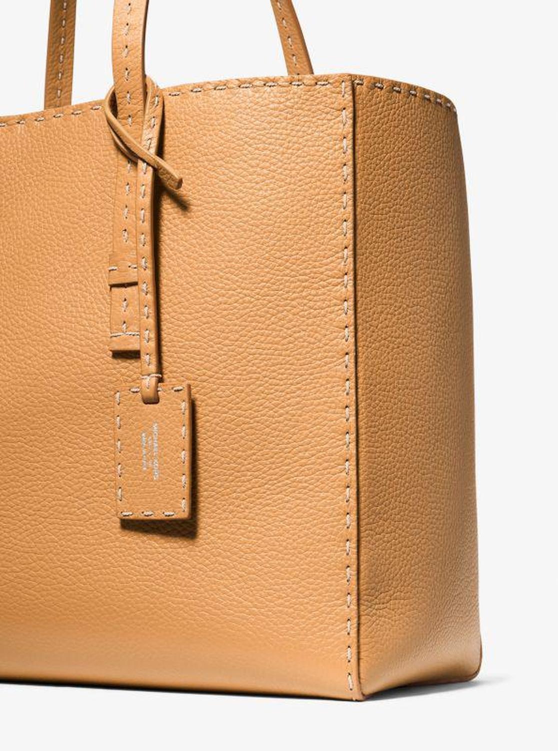 Sharon Hand-Stitched Pebbled Leather Tote Bag