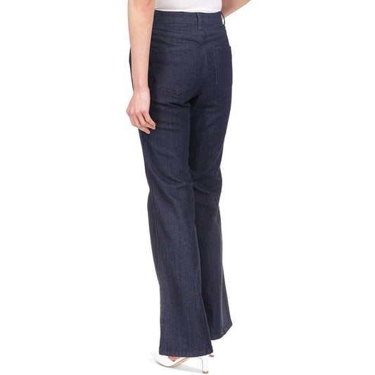 Womens Pocket Denim Flared Jeans