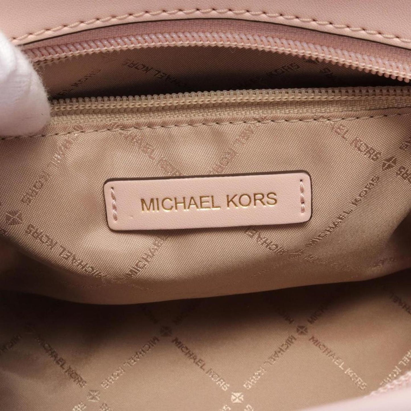 pink Coated Canvas Leather Tote Bag (Pre-Owned)
