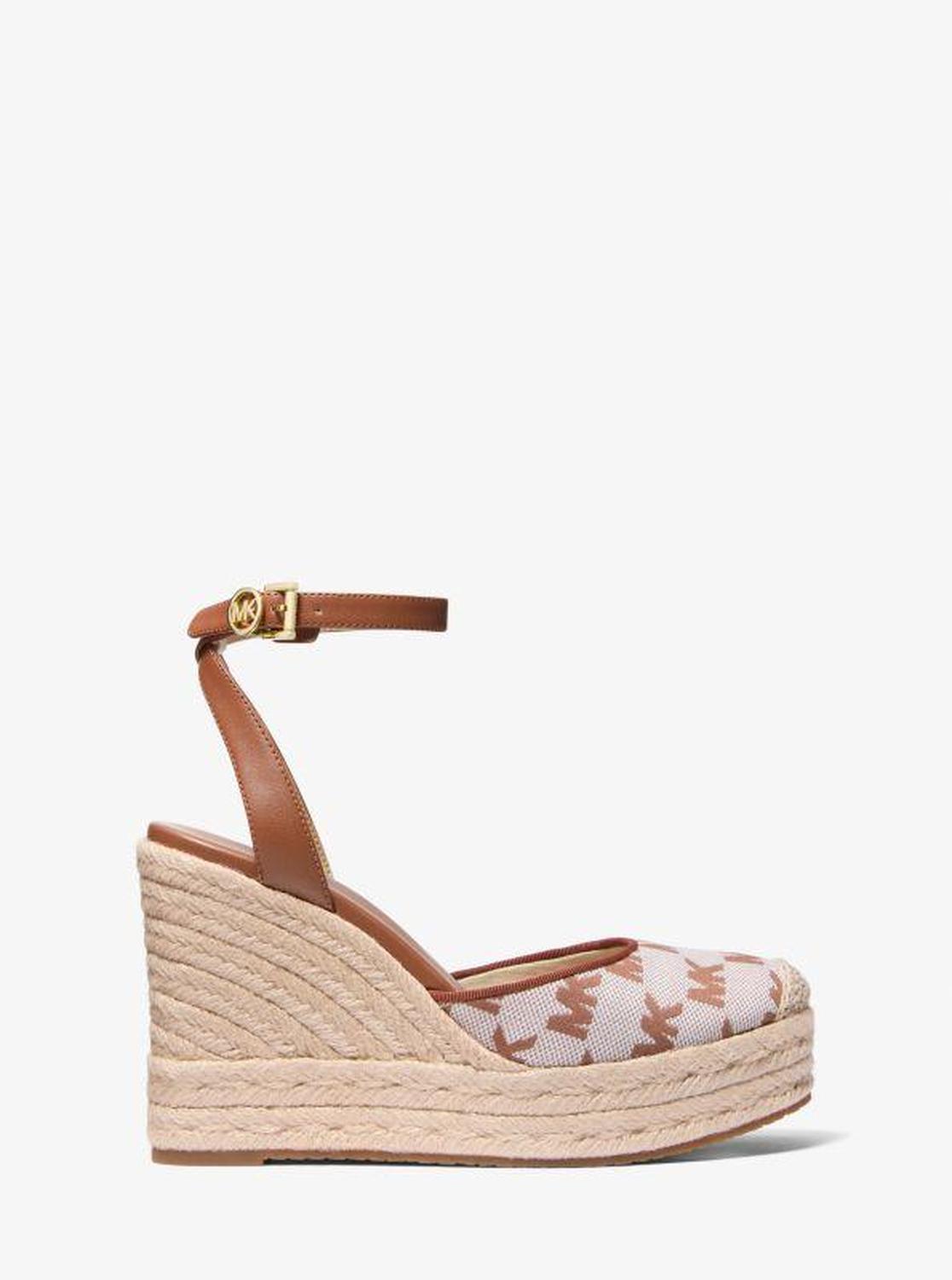 Larissa Logo Jacquard Espadrille Wedge