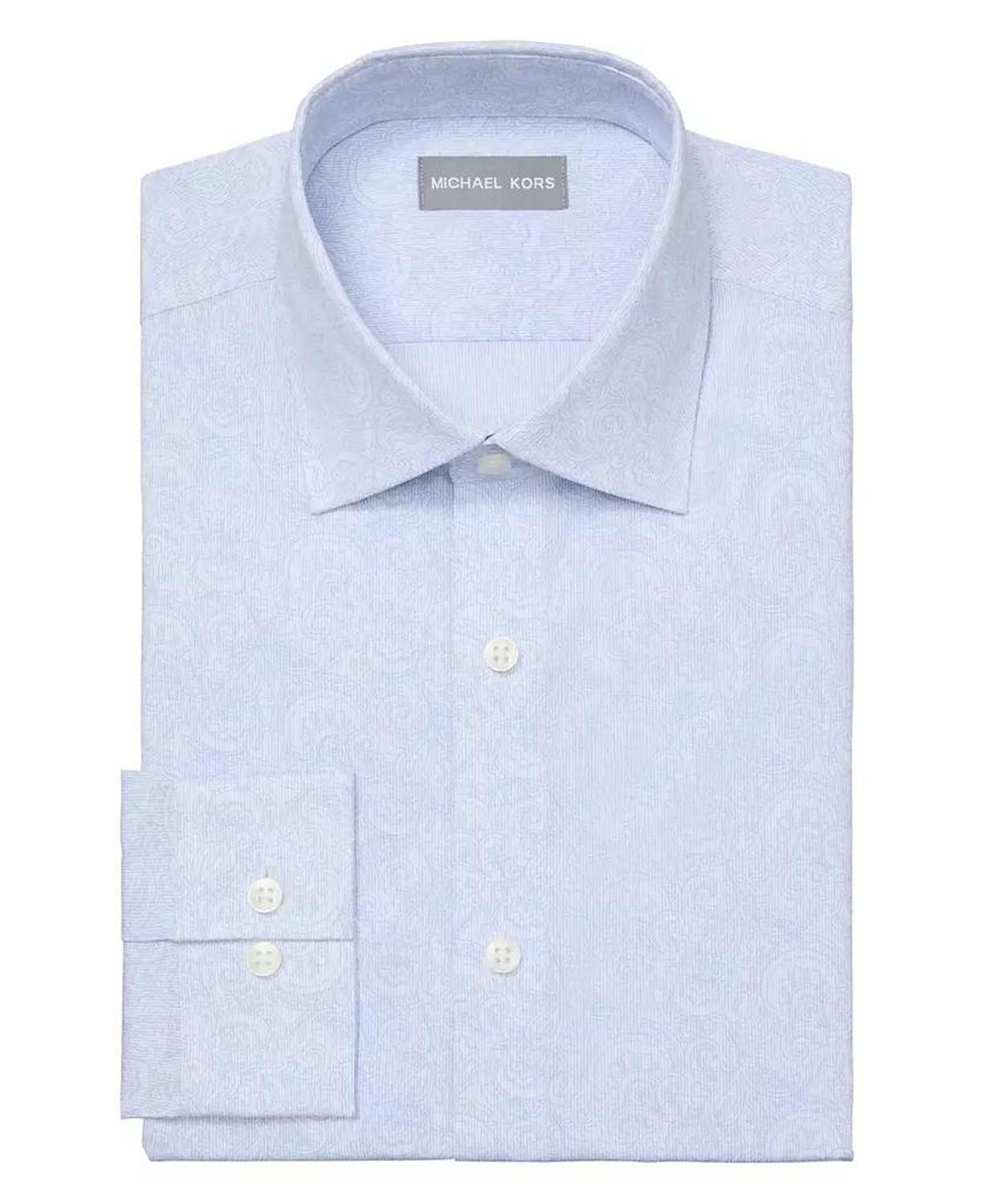 Men's Regular Fit Comfort Stretch Check Dress Shirt