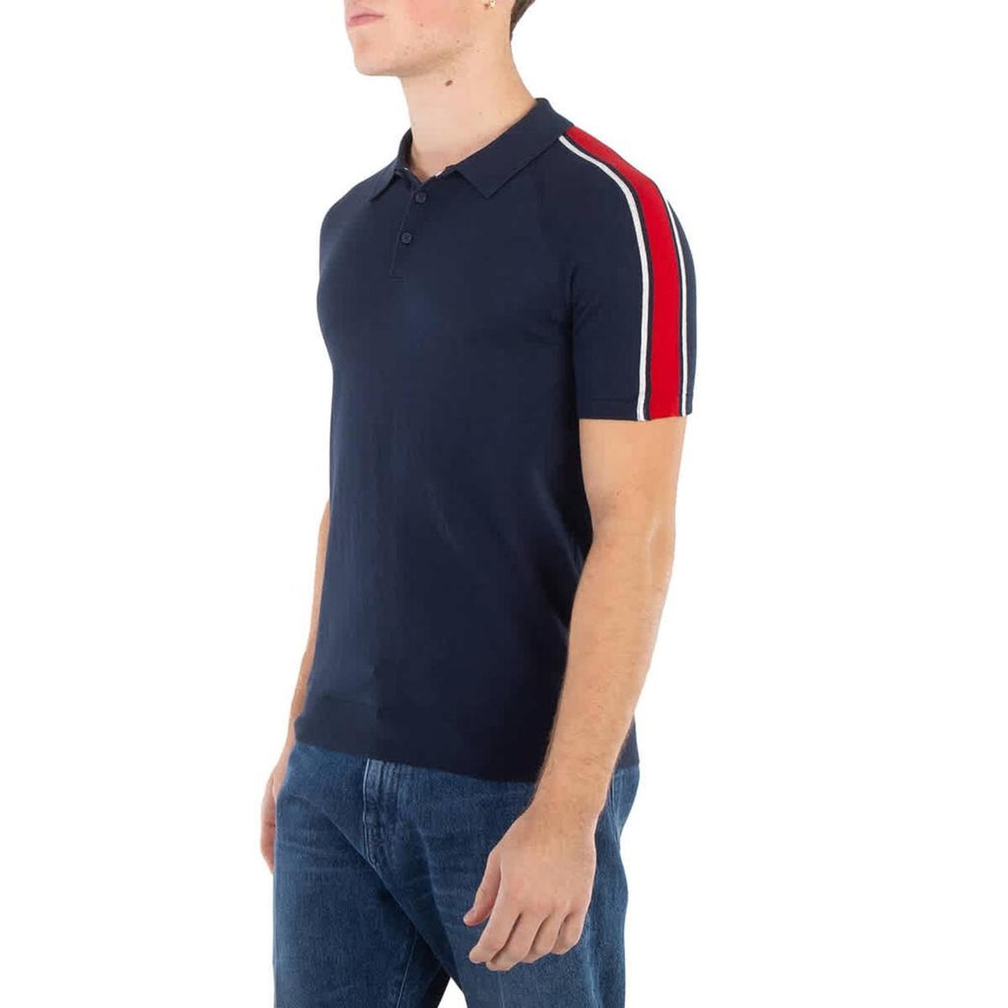 Stripe Polo Shirt, Size Small