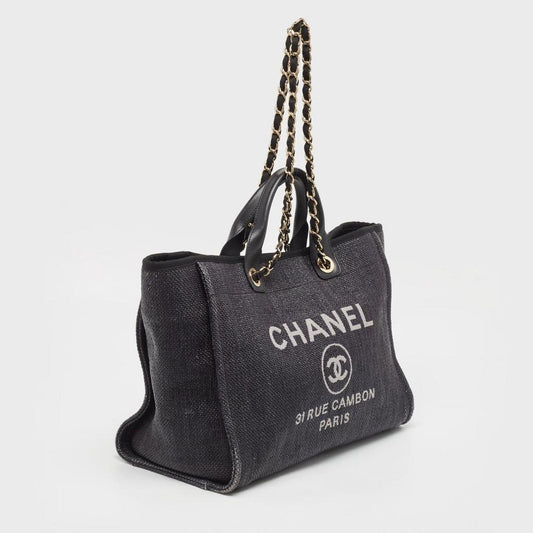 Chanel Raffia Large Deauville Tote