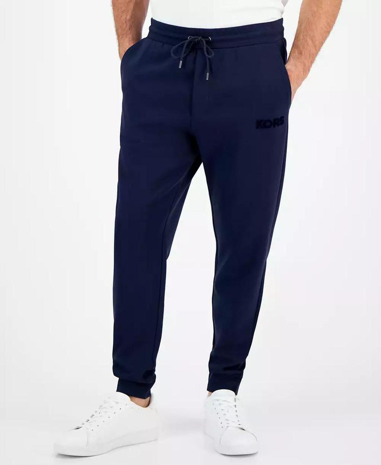 Men's Textured-Logo Jogger Pants