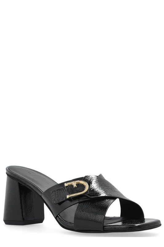 Furla Chic Buckle Detailed Heeled Mules