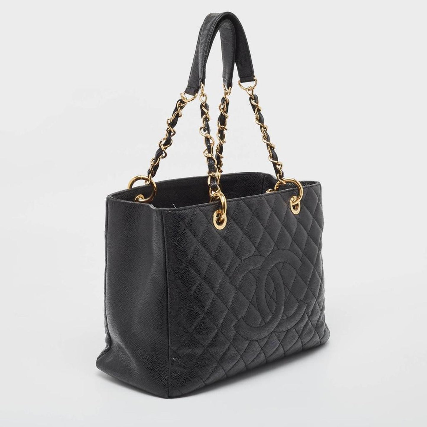 Chanel Quilted Caviar Leather Gst Shopper Tote