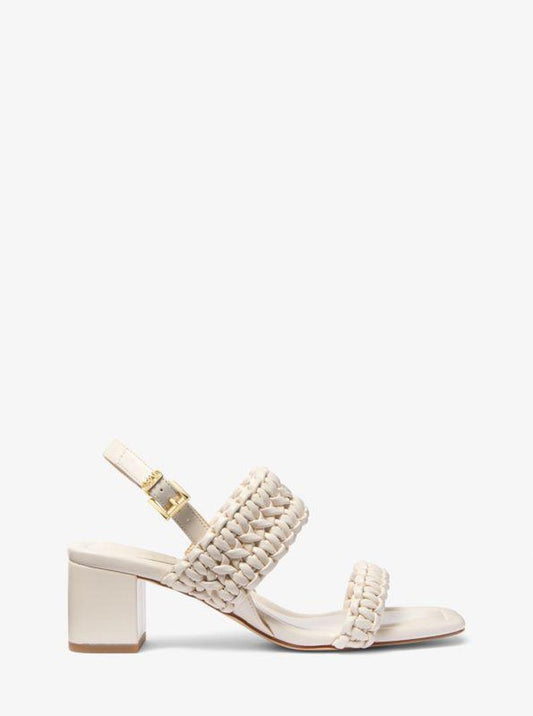 Audrina Woven Block Heel Sandal