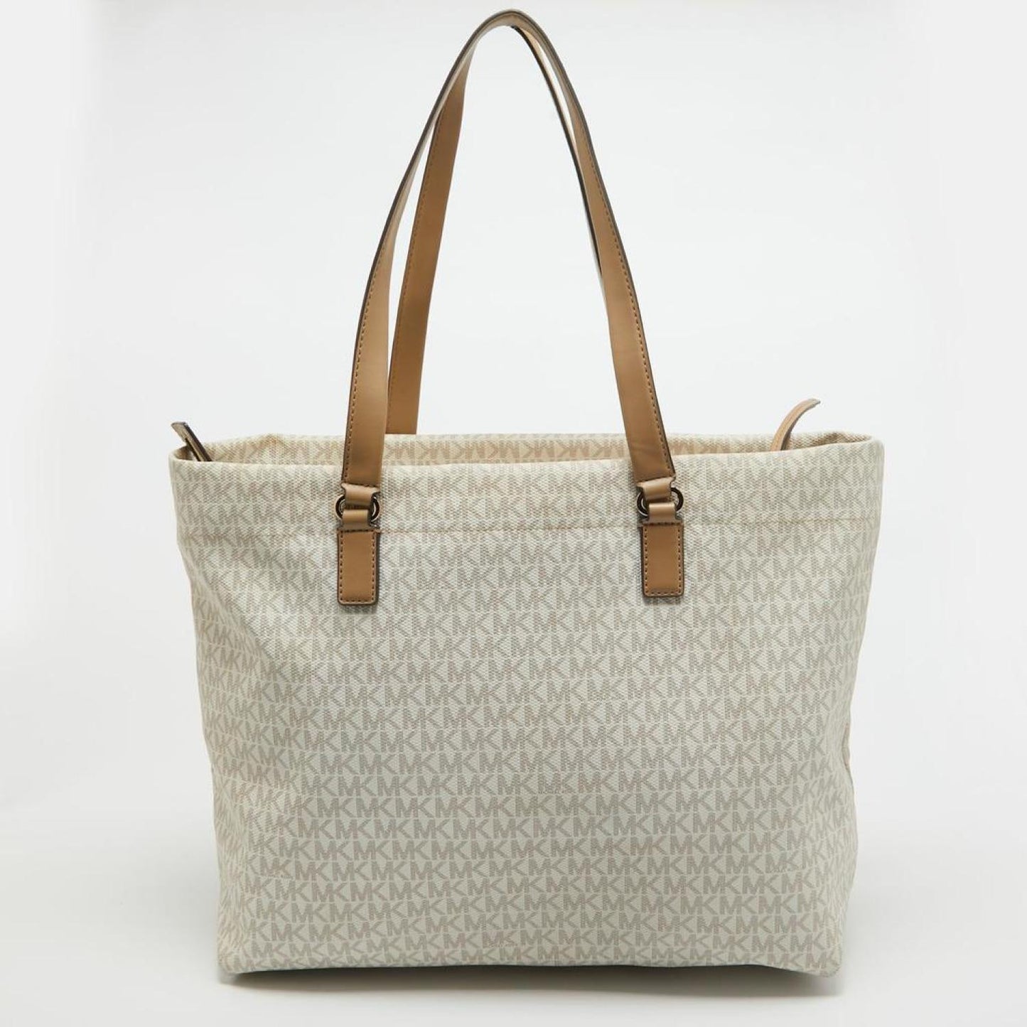 Michael Kors Signature Coated Canvas And Leather Large Slater Tote