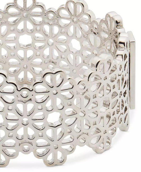 Spade Flower Lace Wide Bangle Bracelet