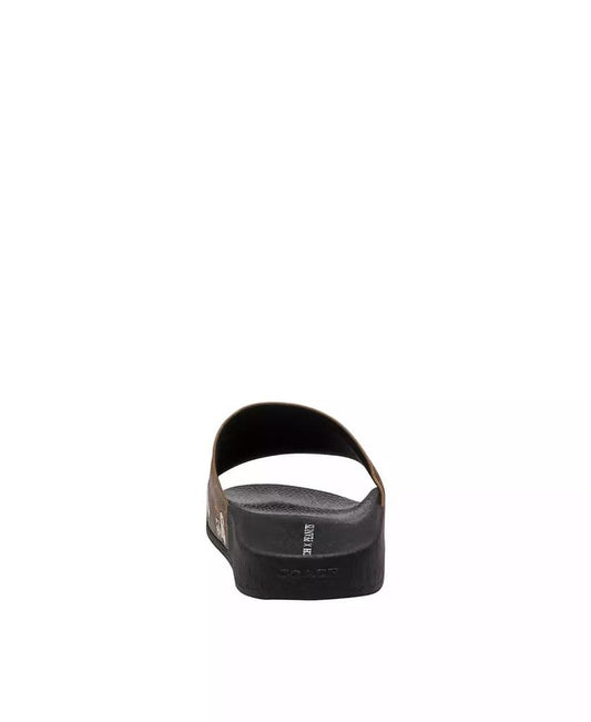 X Peanuts Men's Signature Canvas Snoopy Print Pool Slide