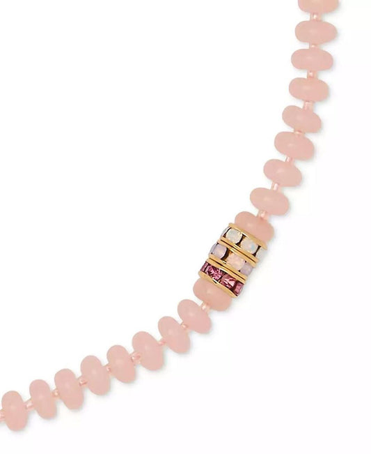 Gold-Tone Crystal & Color Bead Collar Necklace, 16" + 3" extender