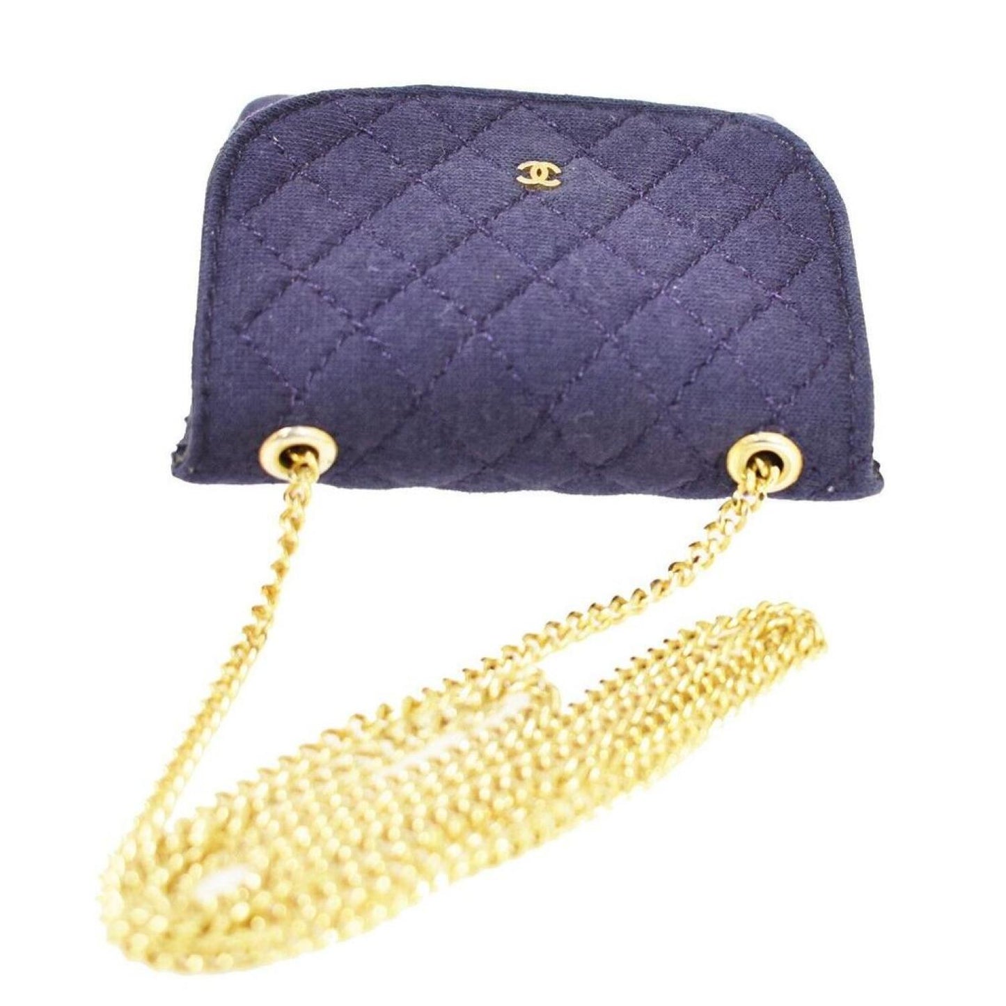 Chanel Mini Matelassé Canvas Shoulder Bag (Pre-Owned)