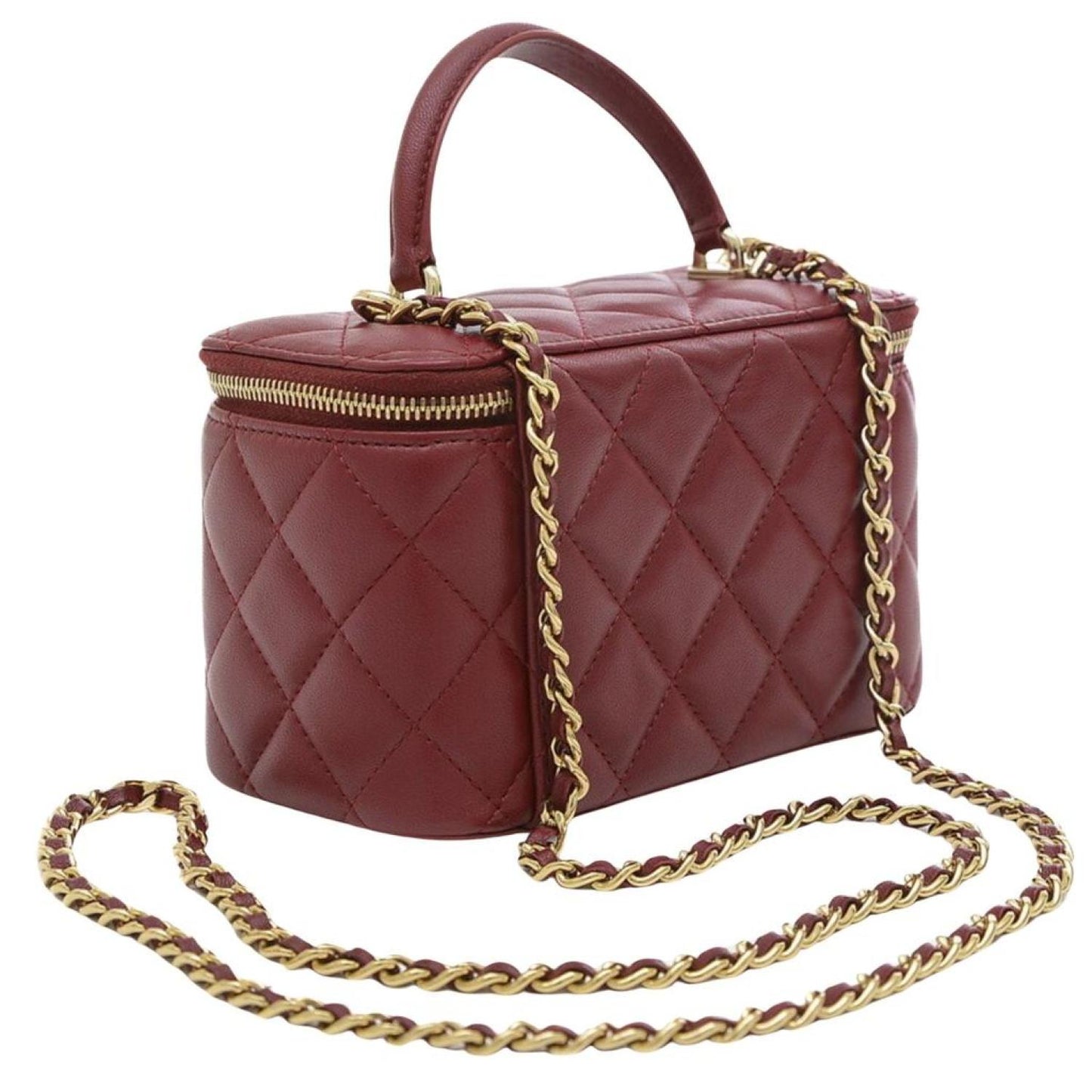 Chanel Vanity Leather Clutch Bag (Pre-Owned)