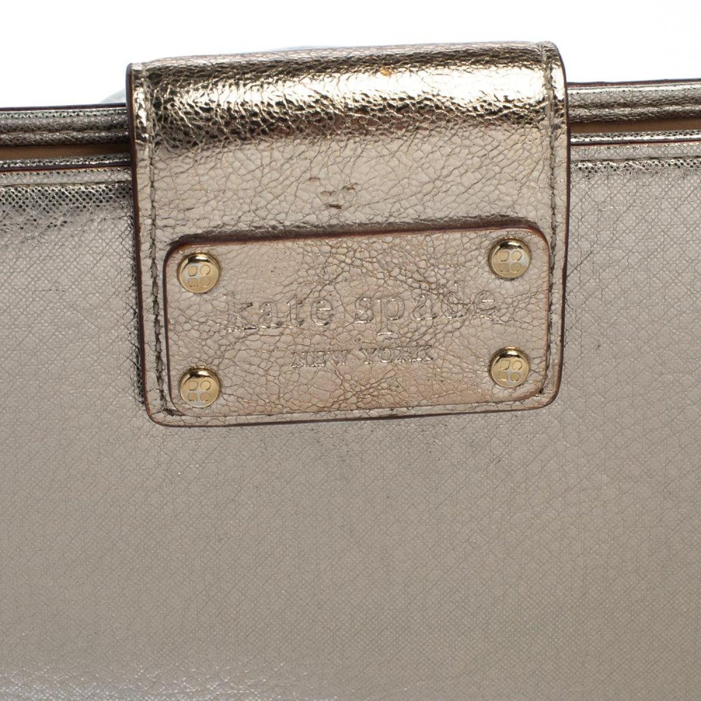Kate Spade Shimmer Leather Flap Clutch