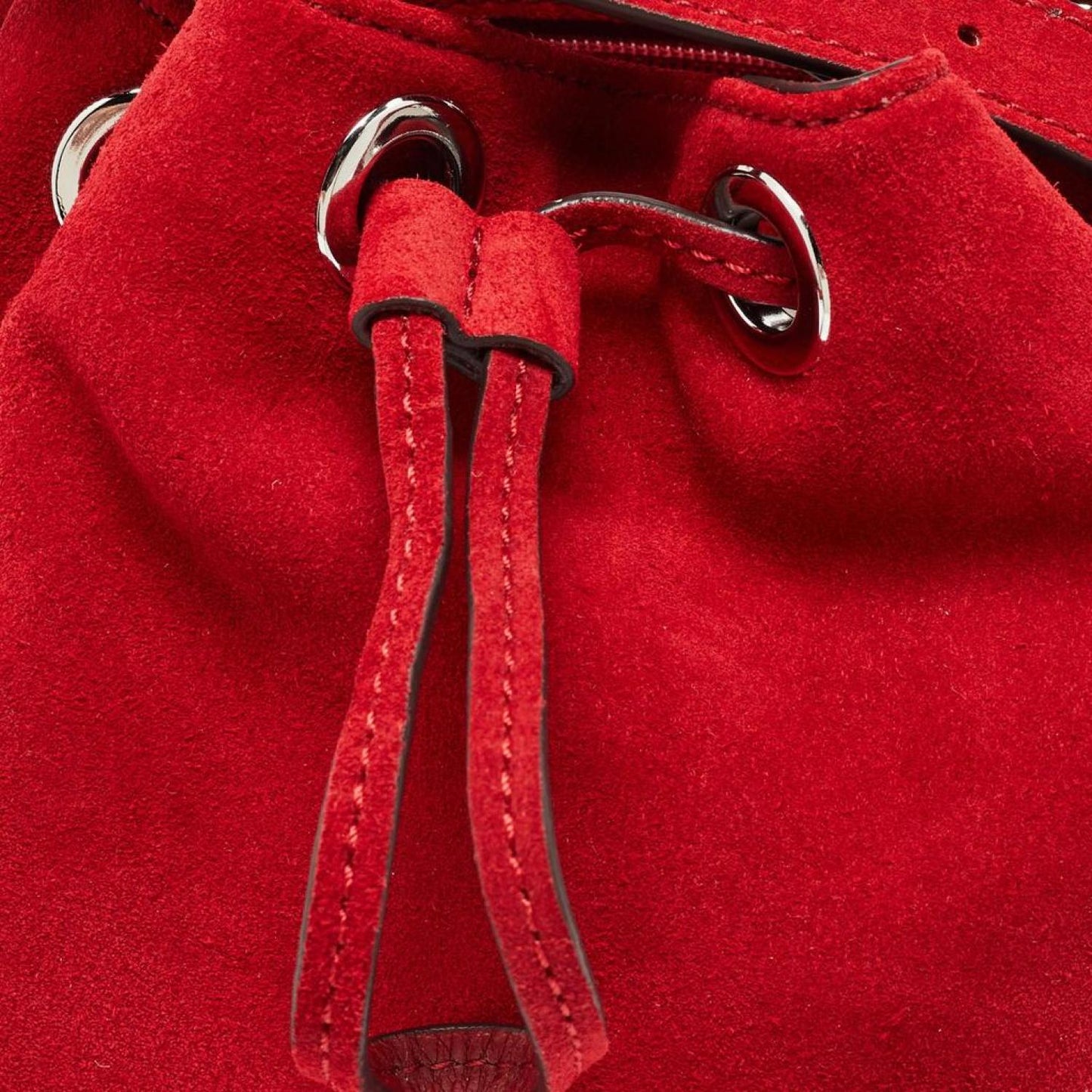 Michael Kors Suede And Leather Frankie Drawstring Bag