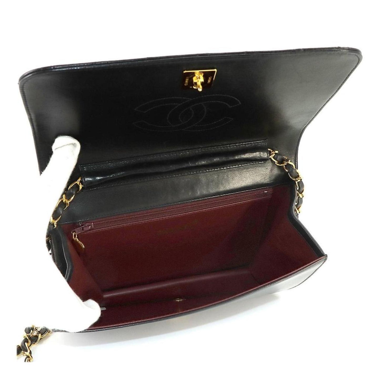 Chanel Flap Bag Leather Shoulder Bag (Pre-Owned)