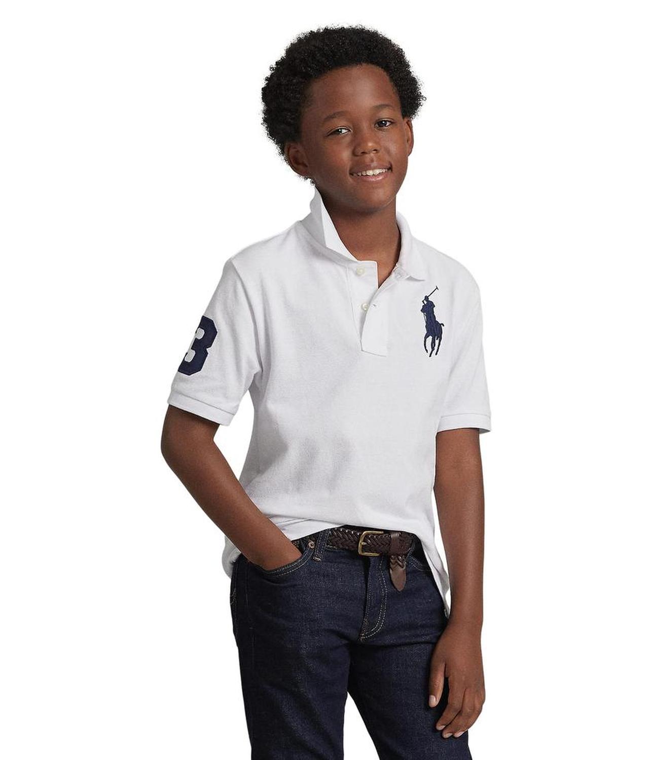 Big Pony Cotton Mesh Polo Shirt (Big Kids)