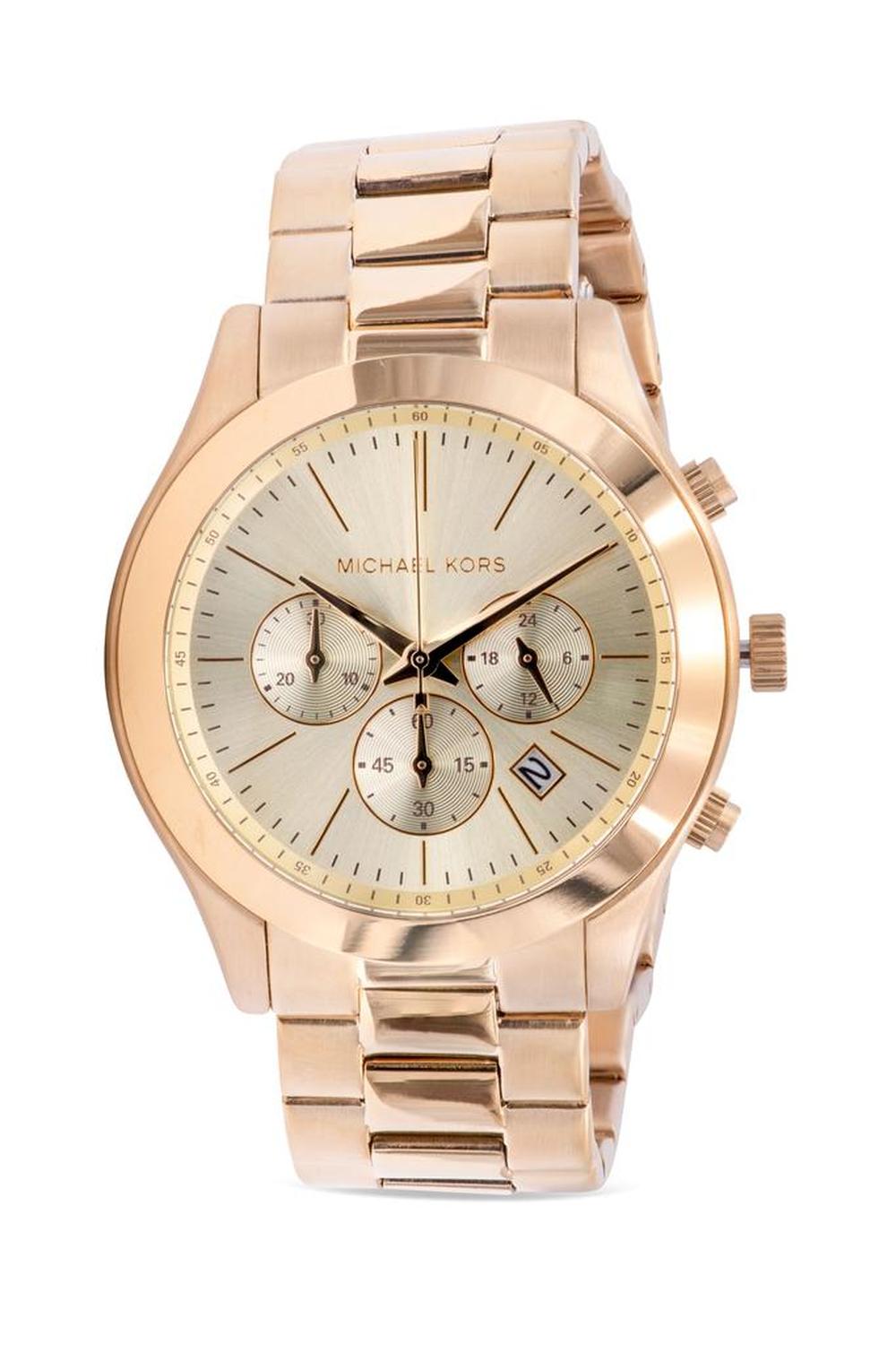 Slim Runway Chronograph Gold-Tone Mens Watch