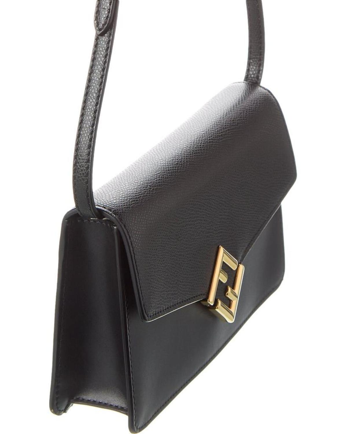 FENDI FF Diamonds Leather Wallet On Chain