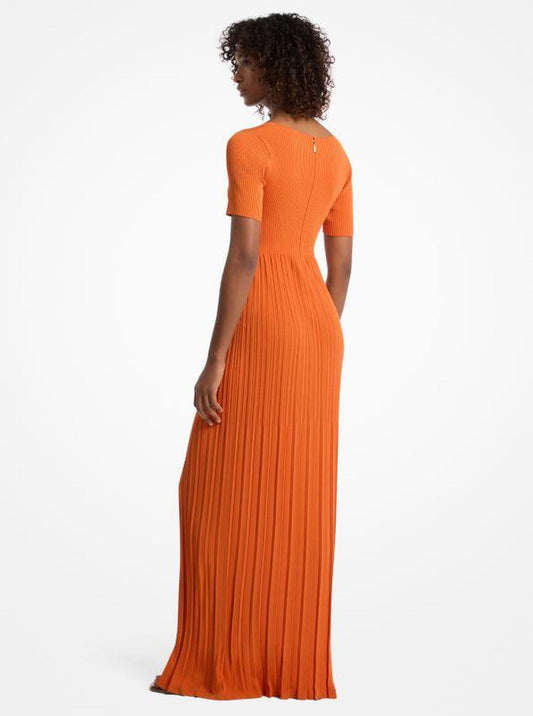 Ribbed Stretch Knit Midi Dress