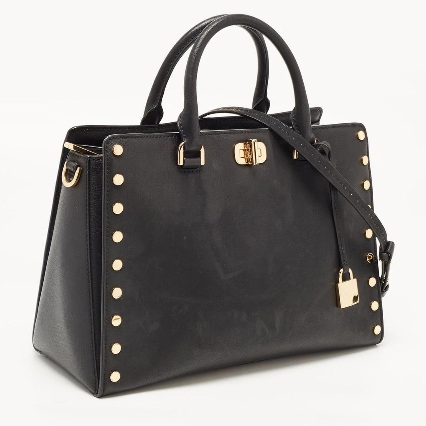 Michael Kors Leather Large Sylvie Studded Satchel