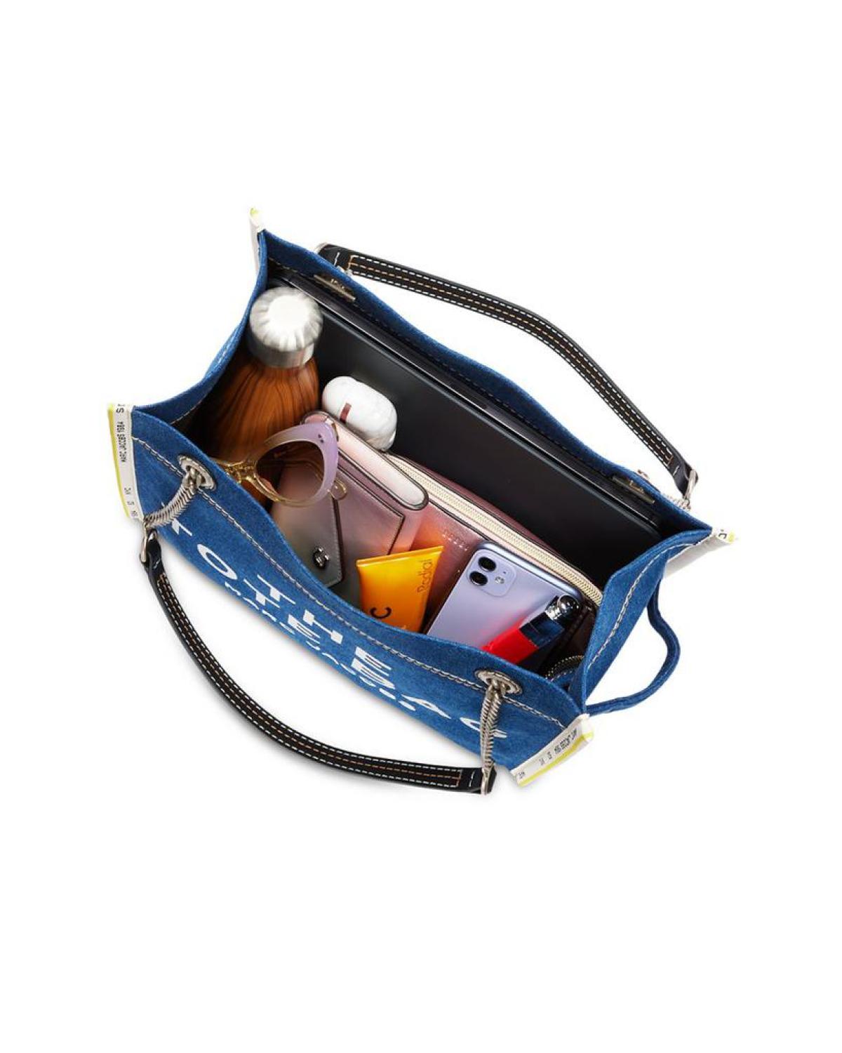 The Denim Chain Medium Tote Bag