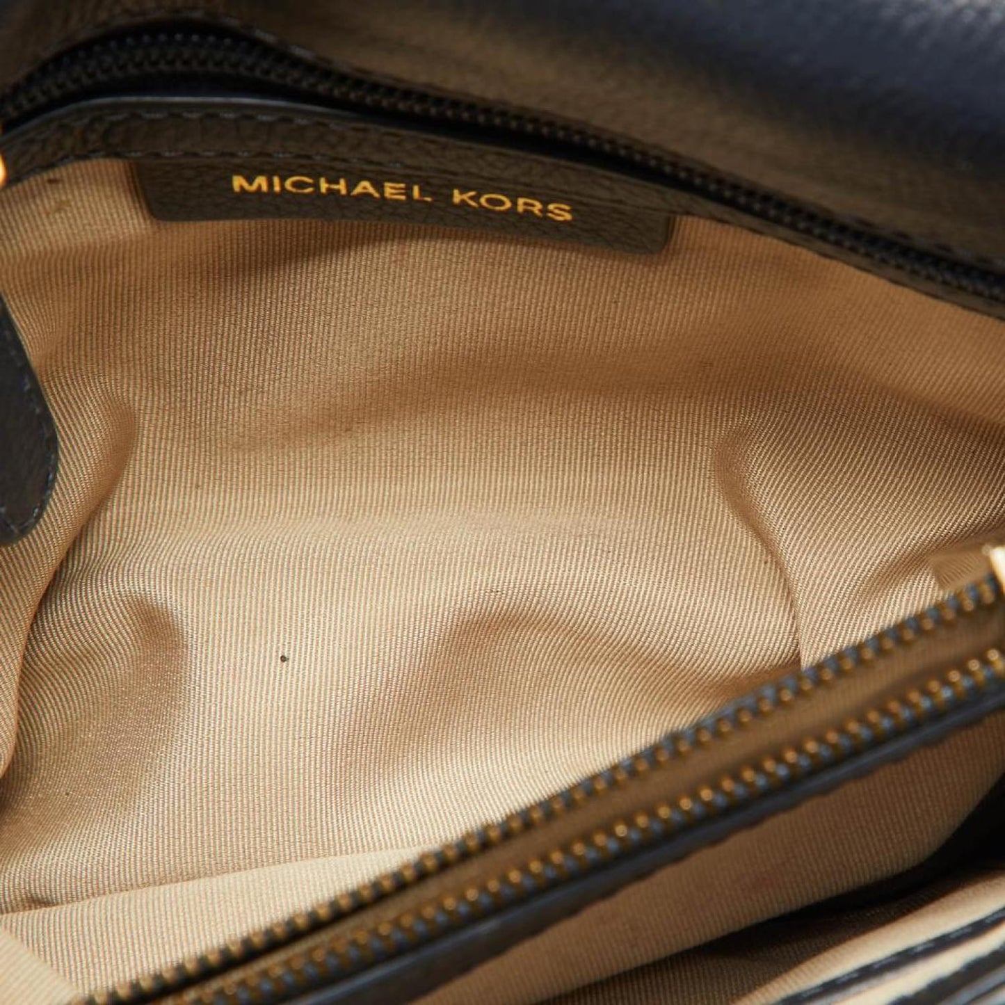 Michael Kors Navy Woven Leather Whitney Shoulder Bag