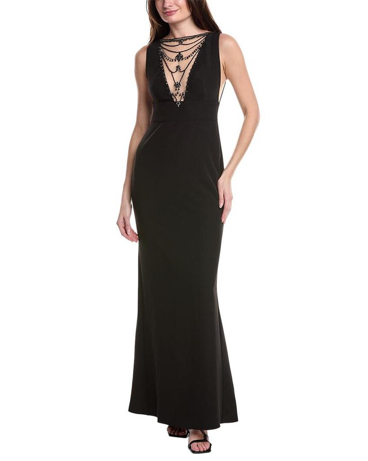 Jewel Embellished Column Gown