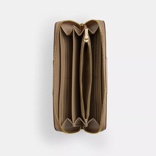 Boxed Long Zip Around Wallet In Signature Canvas