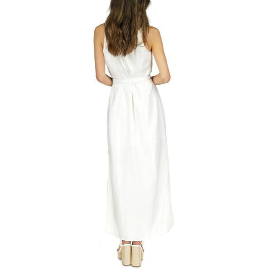 Petites   Womens Belted Button down Maxi Dress