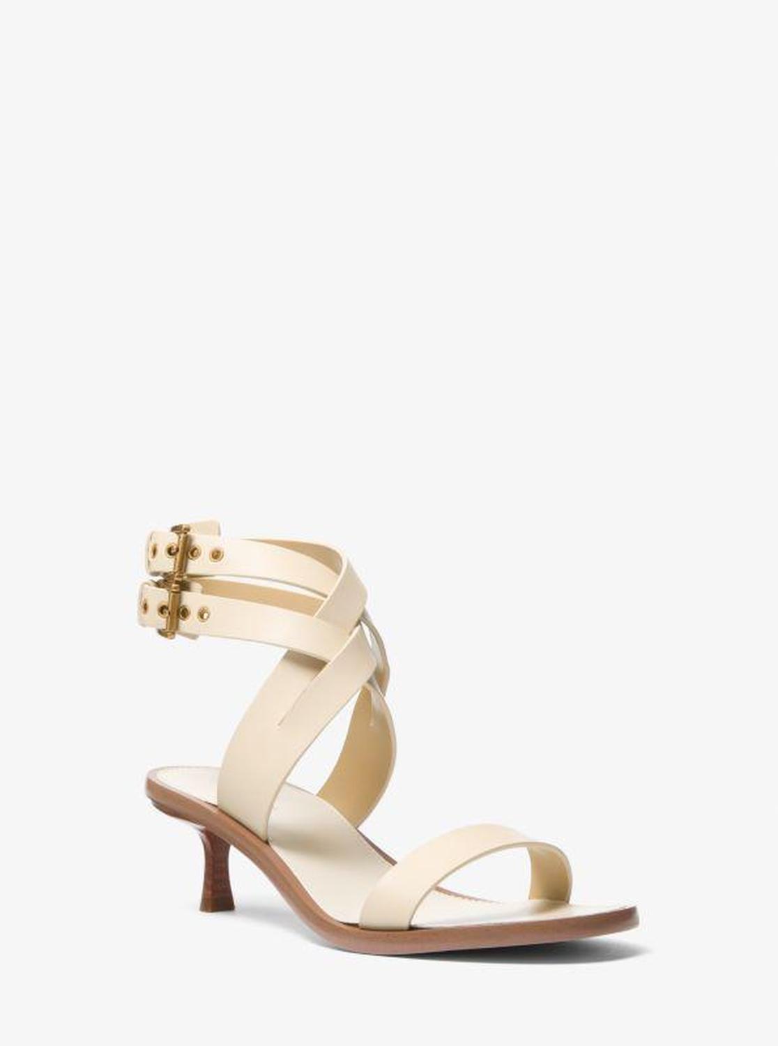 Irene Leather Kitten Heel Sandal