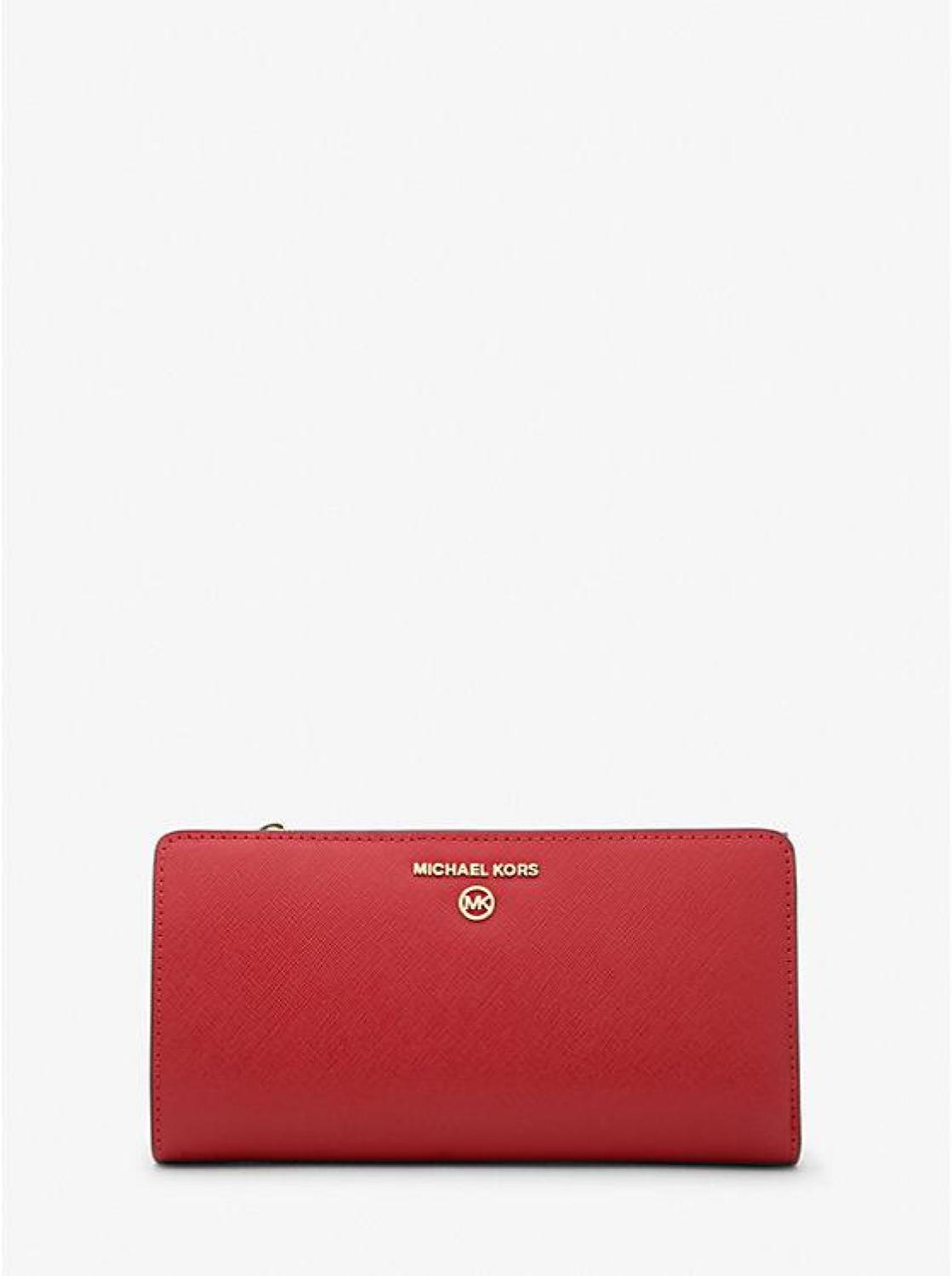 Jet Set Charm Saffiano Leather Continental Wallet