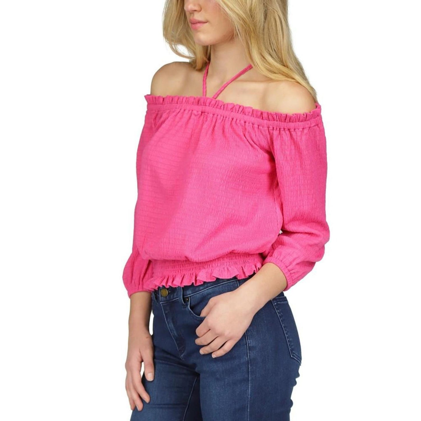 Women's Smocked Off-The-Shoulder Top