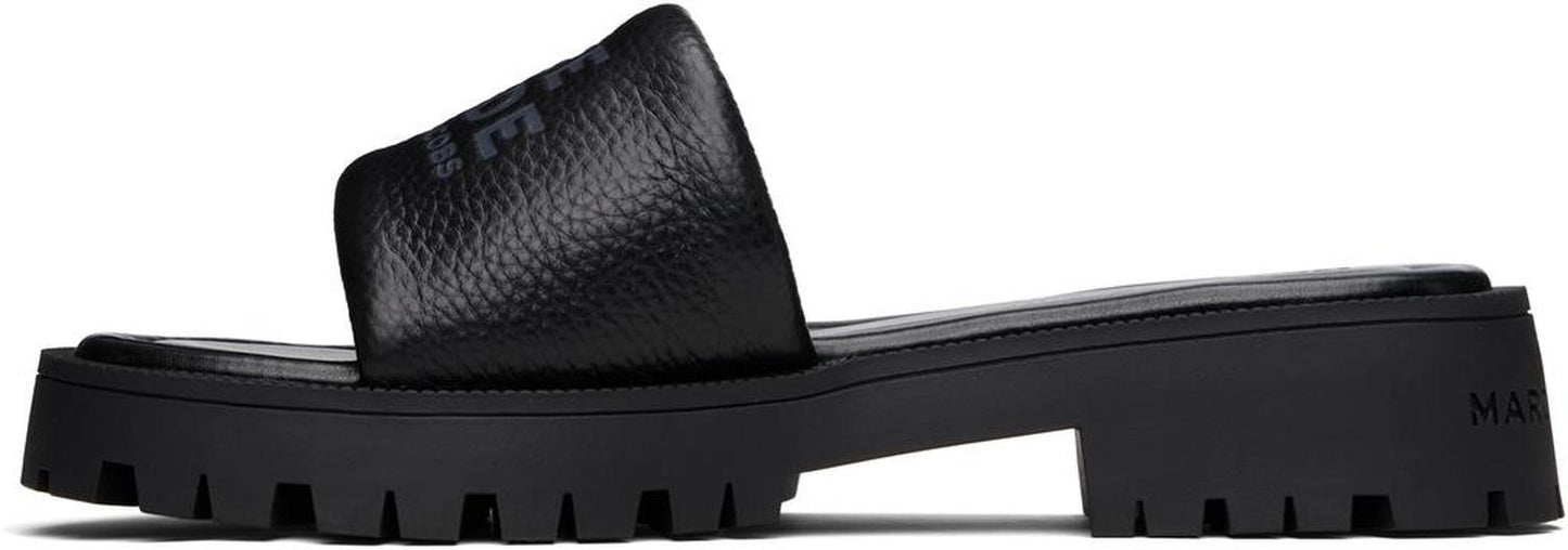 Black 'The Lug Sole Slide' Sandals