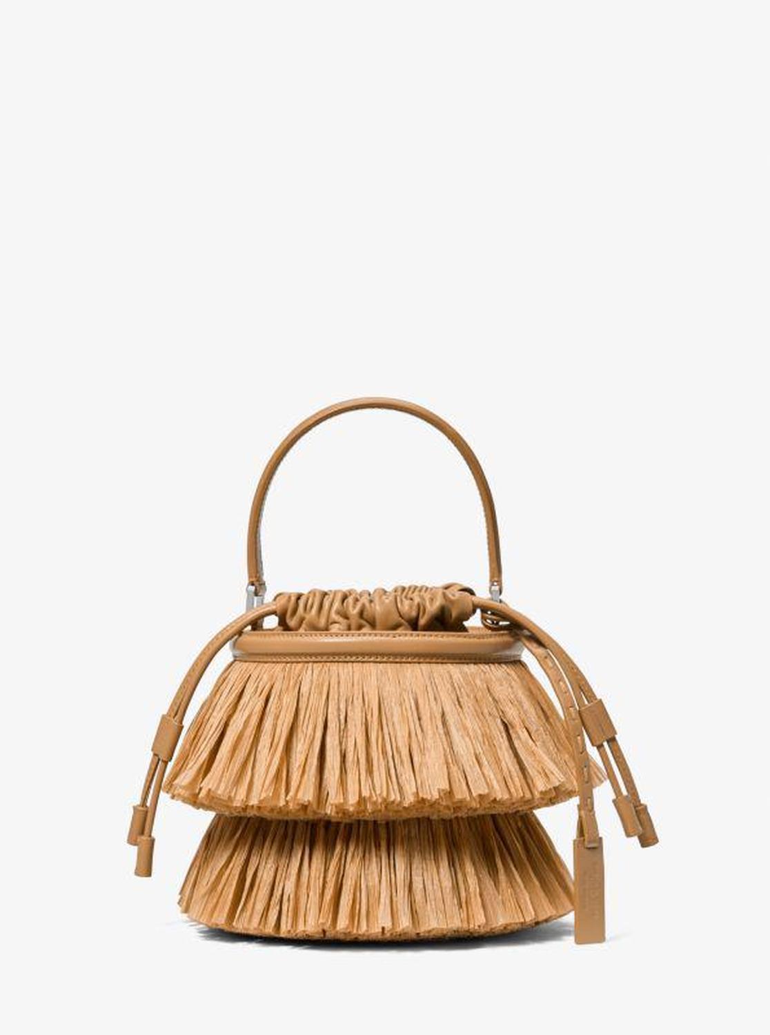 Ischia Mini Leather and Fringe Bucket Bag