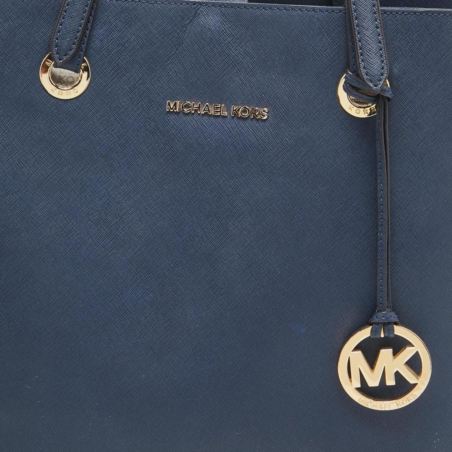 Michael Michael Kors Navy Leather Jet Set Tote