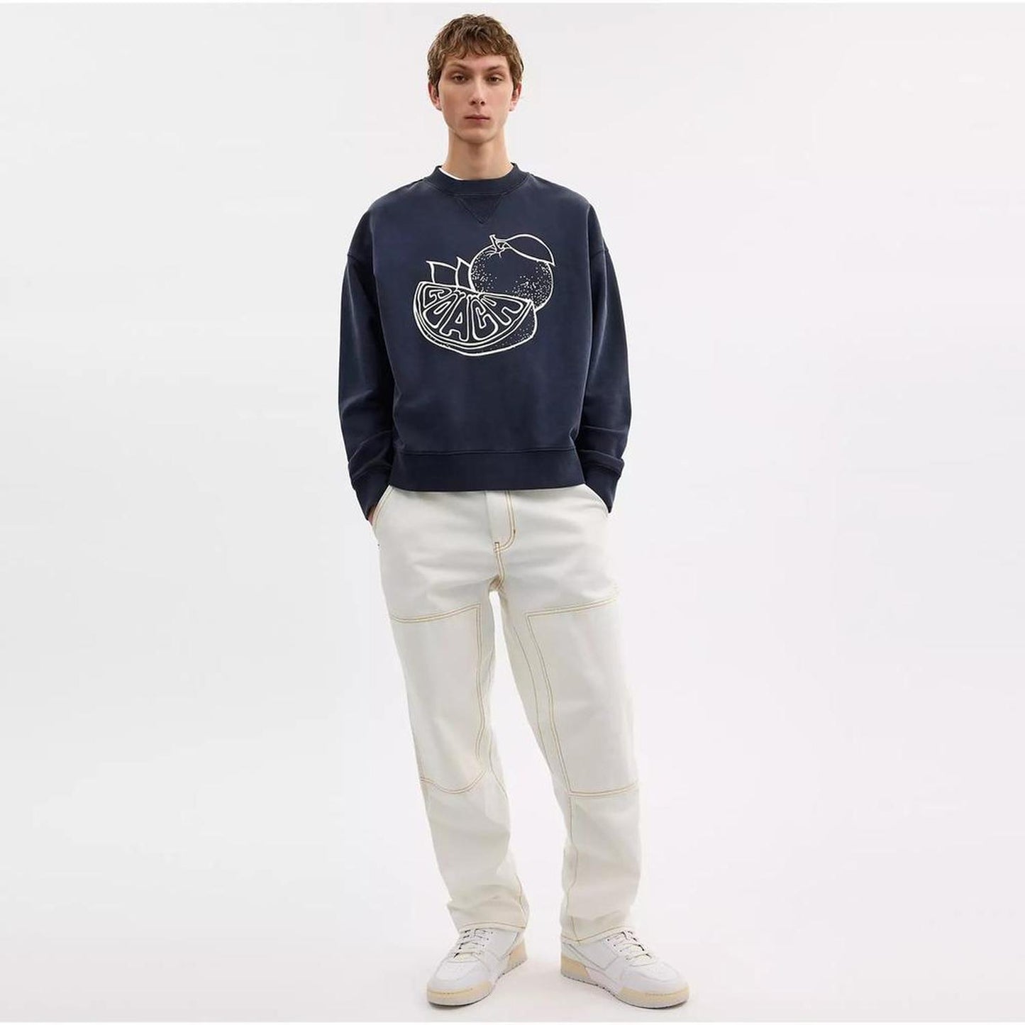 Orange Crewneck Sweatshirt