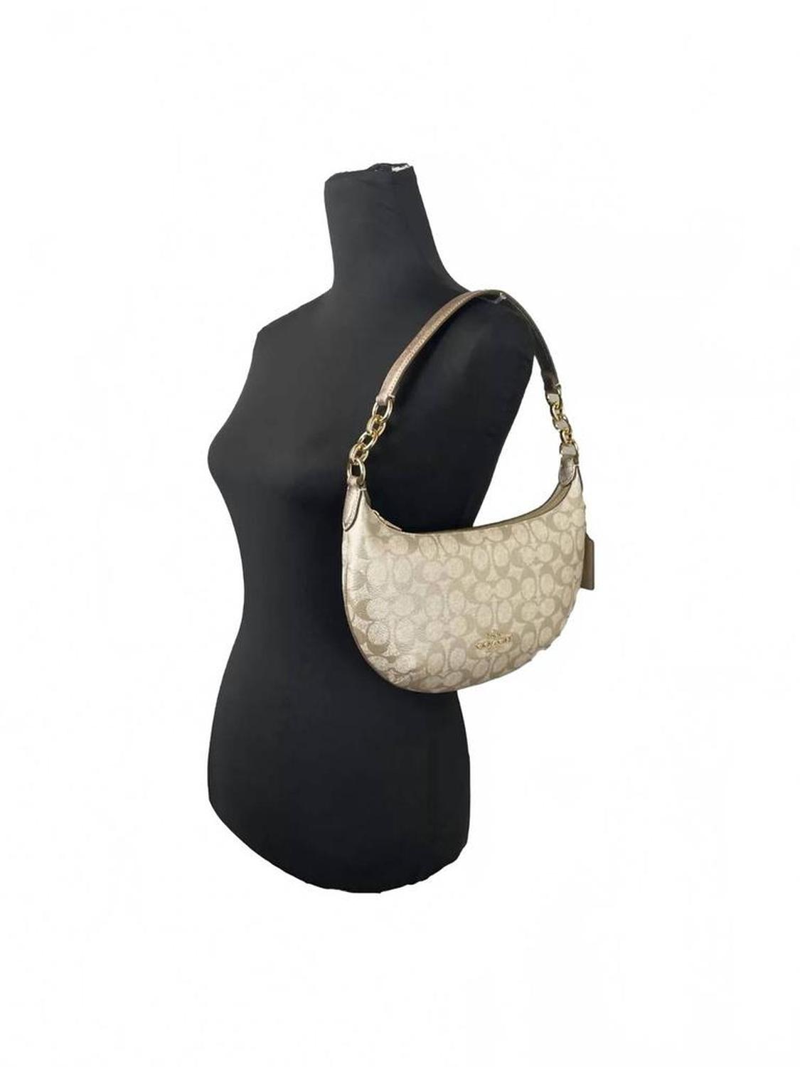 Women's Payton Signature Leather Shoulder Bag In Champagne Gold