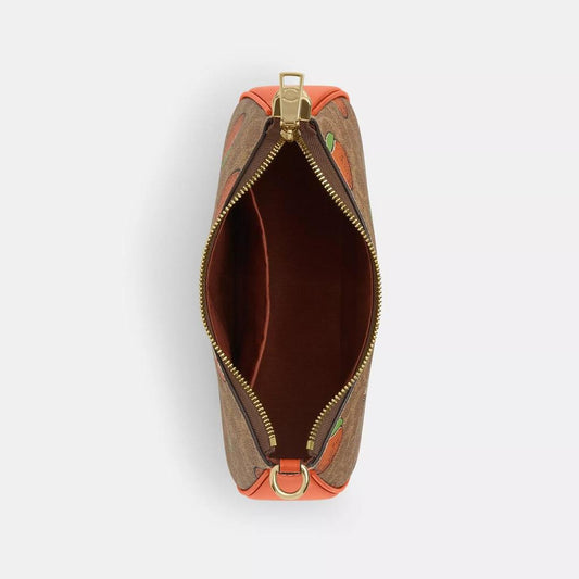 Teri Shoulder Bag In Signature Canvas With Orange Print