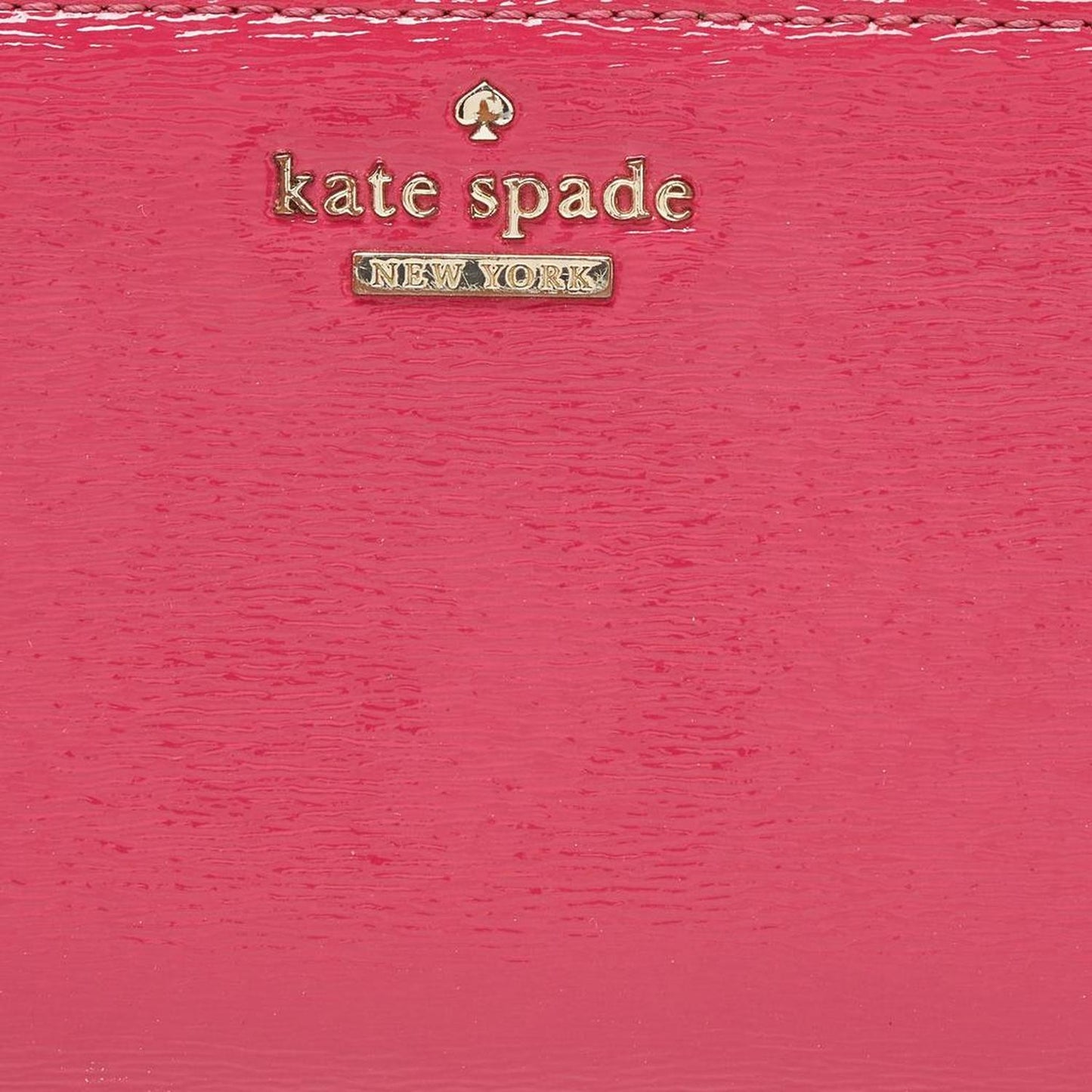 Kate Spade Pink Patent Leather Zip Around Continental Wallet