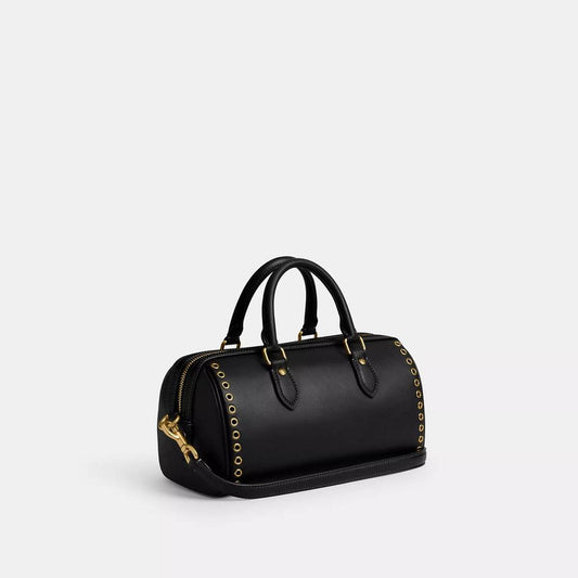 Rowan Long Satchel Bag With Grommets