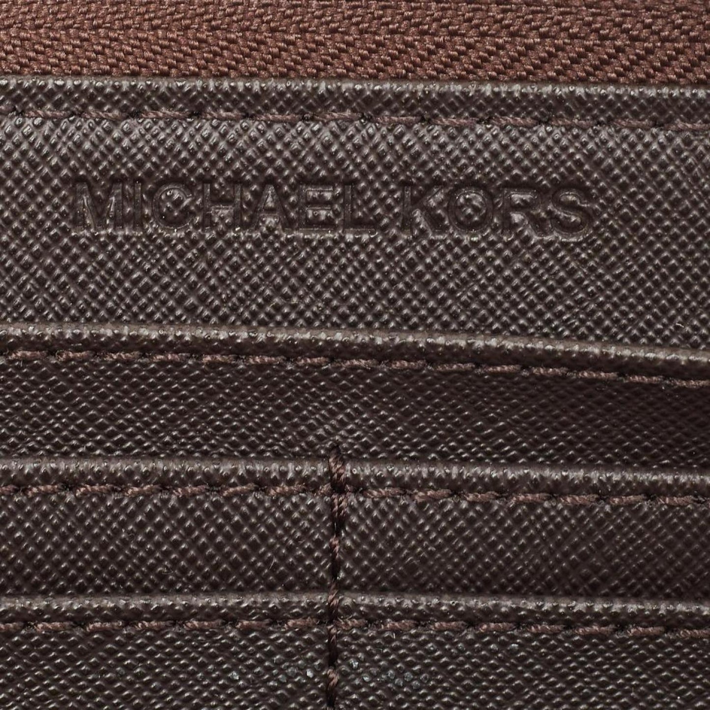 Michael Kors Signature Coated Canvas Logo Zip Around Wallet