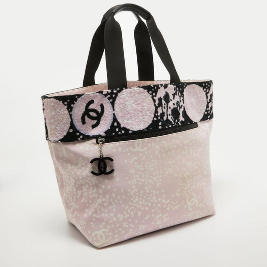 Chanel Pink/ Terry Cloth Canvas Tote