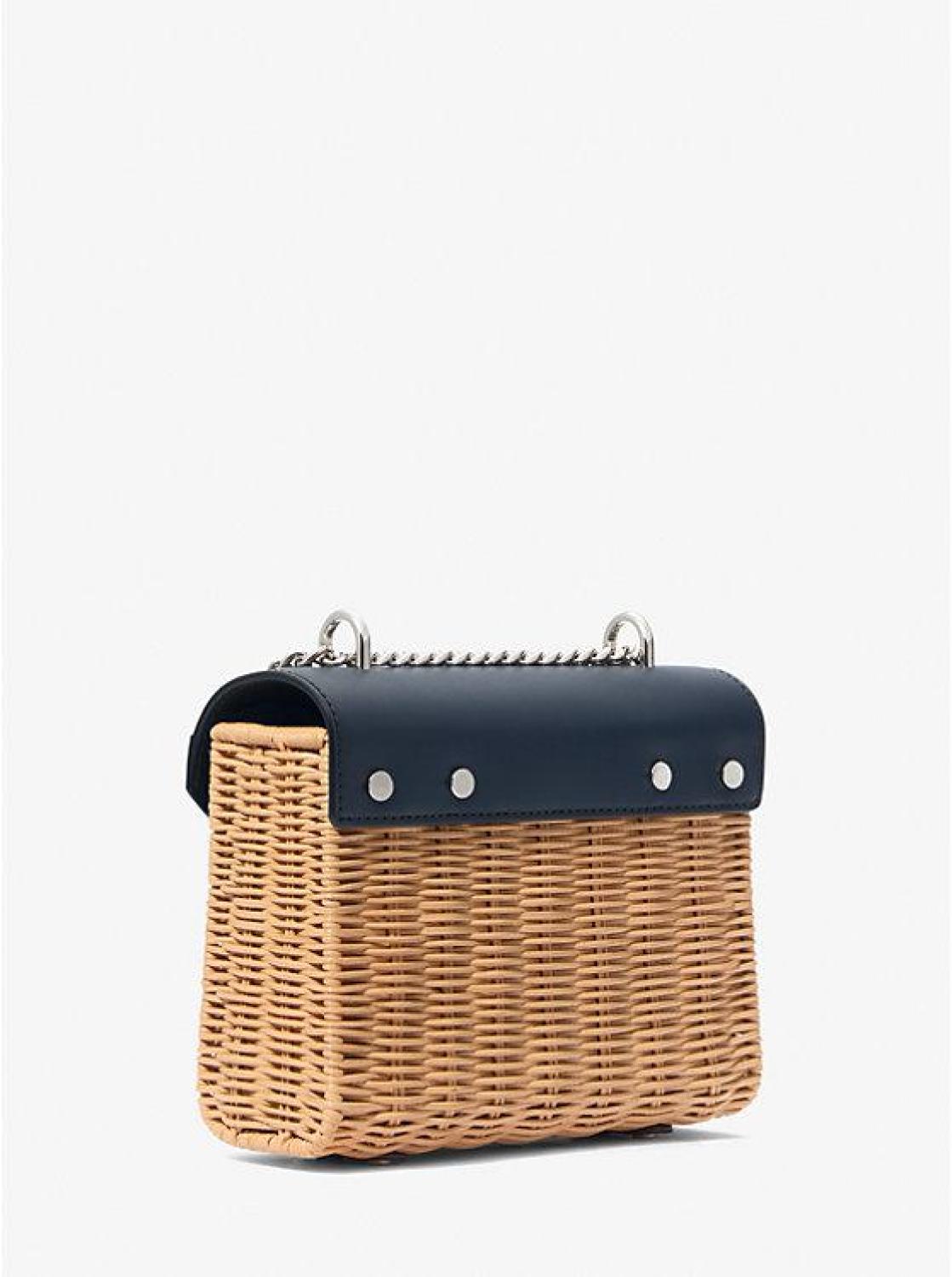 Whitney Small Wicker Shoulder Bag